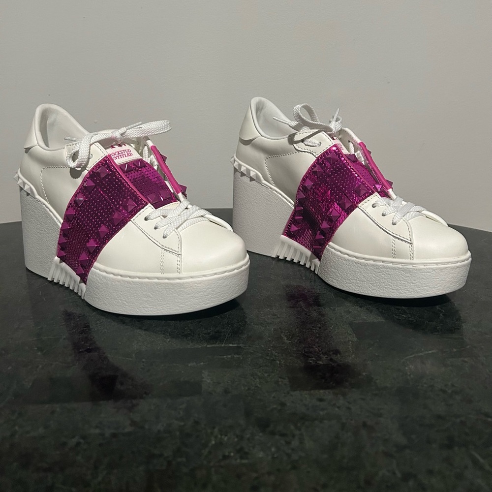 NWOT AUTHENTIC Valentino Garavani Rockstud Untitled Platform Sneakers. BEAUTIFUL - Picture 2 of 16